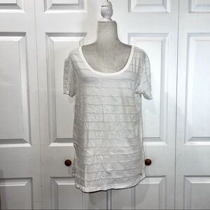 Des Petits Hauts White Short Sleeve Blouse